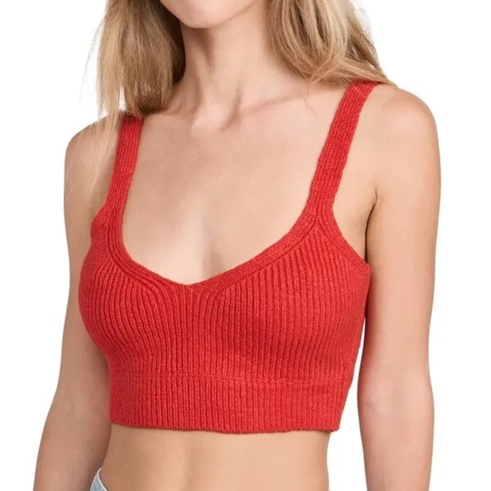 Enza Costa Linen Knit Bralette Size Large